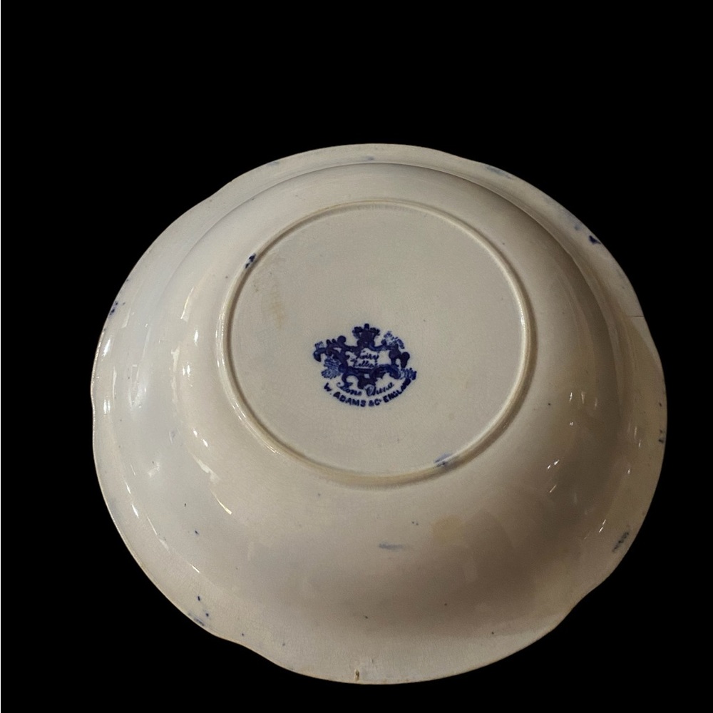 Antique Flow Blue Fairy Villas Serving Bowl - Picture 2 of 3